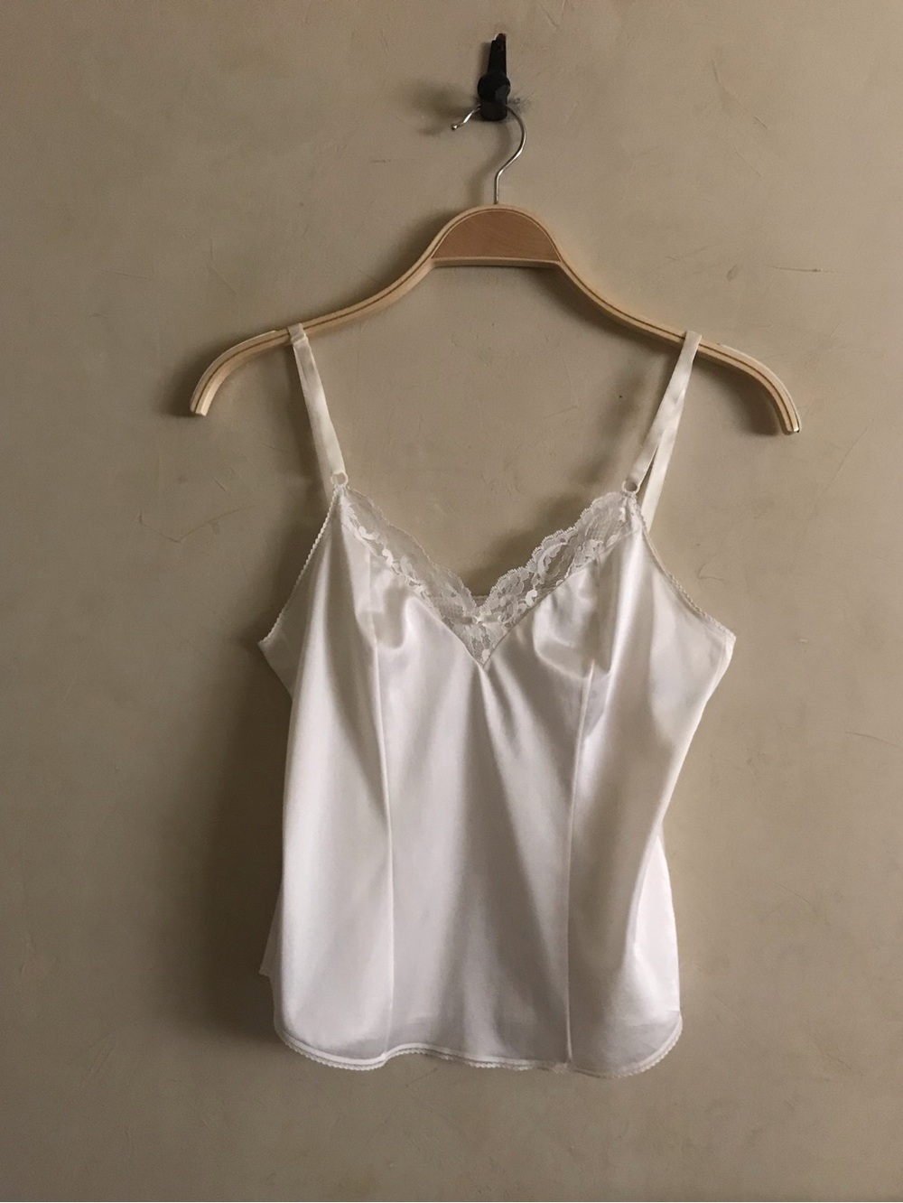 Vintage White Satin Cami